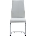 Global Furniture Usa Global Furniture USA D41DC-WHITE Faux Leather Dining Chair with Chrome Base; White D41DC-WHITE